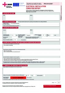 Electrical safety certificate