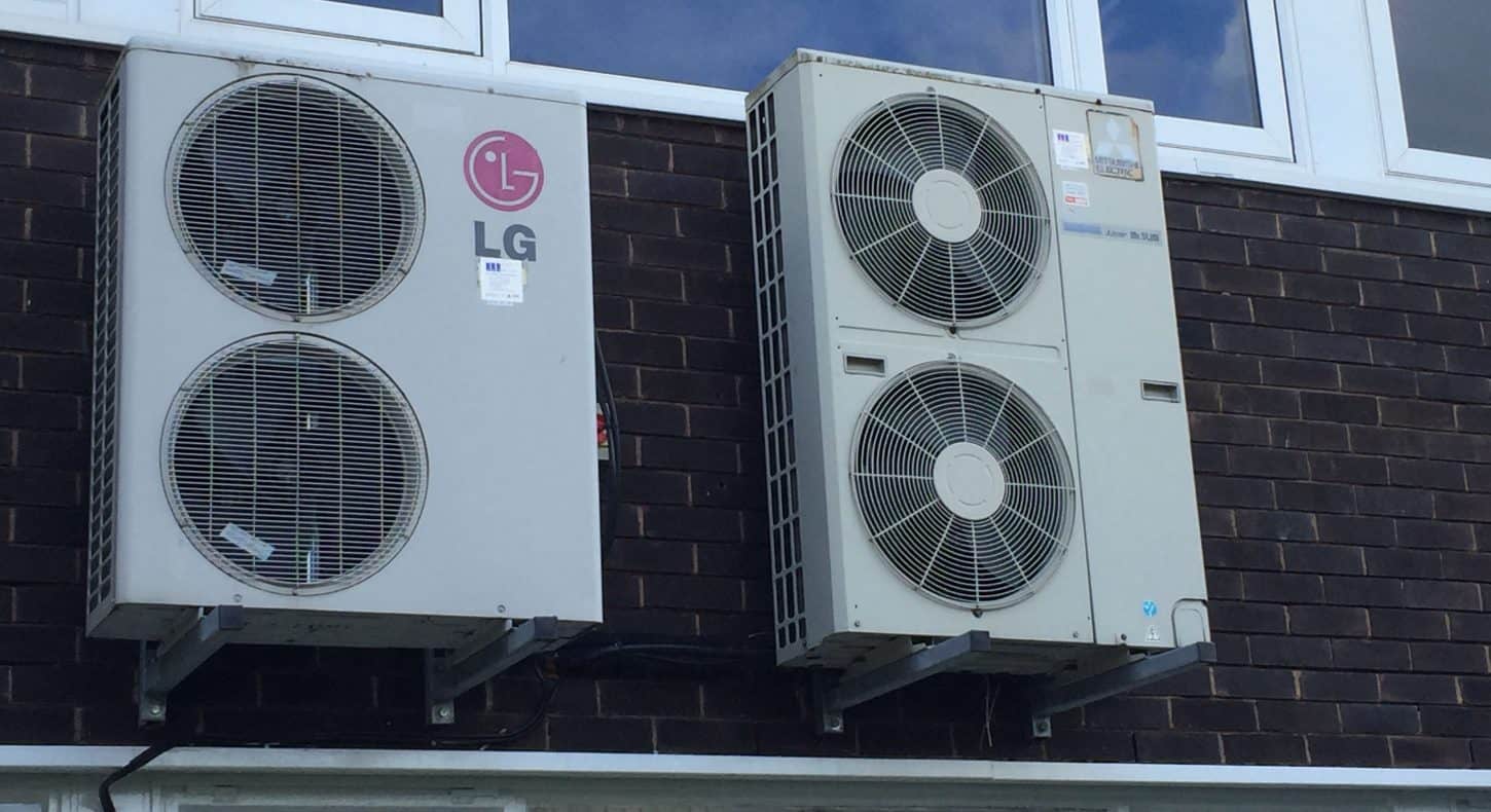 Wall mounted air conditioning units at school