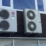Wall mounted air conditioning units at school