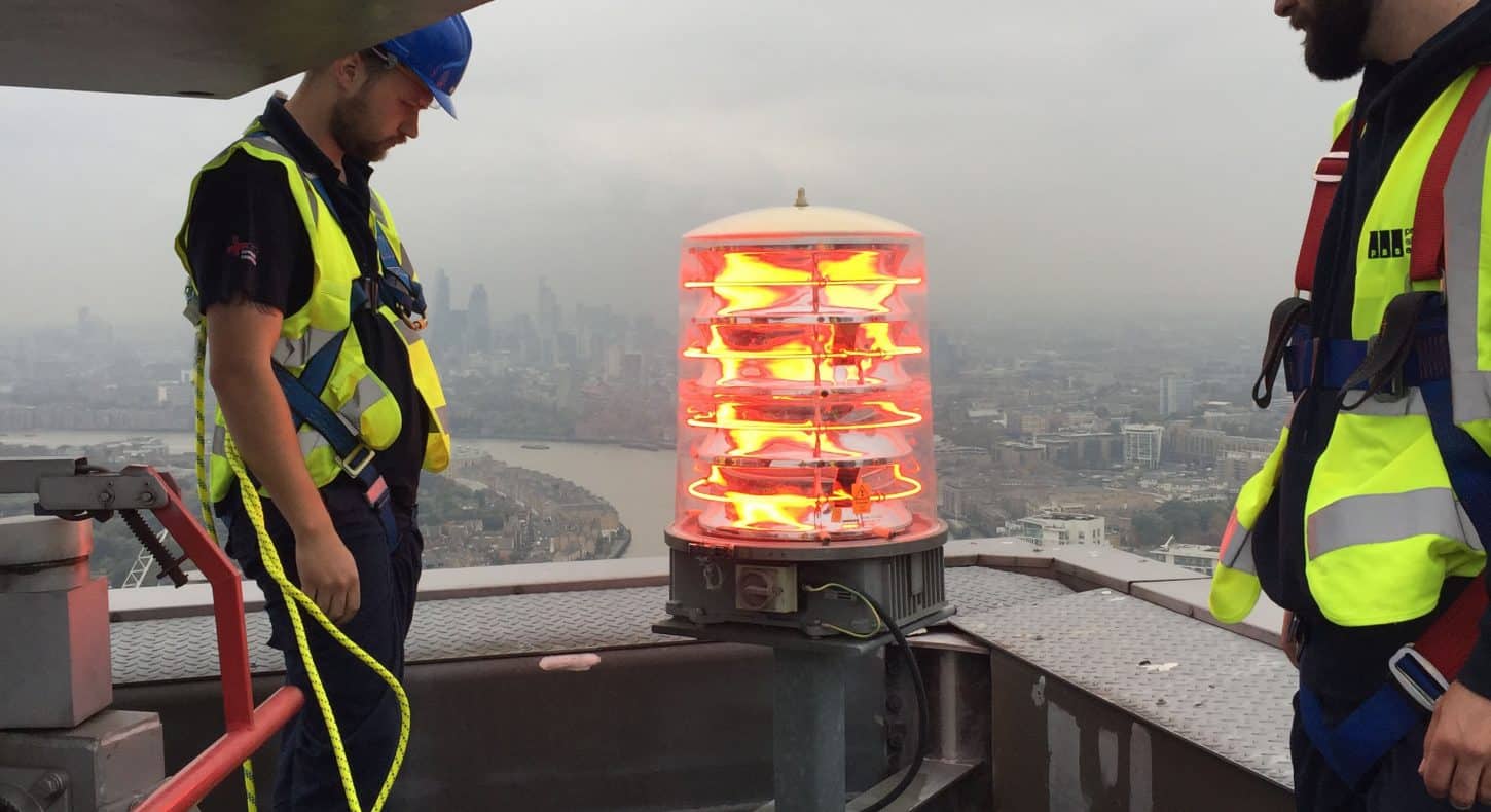 Electrical lighting installation - working at height