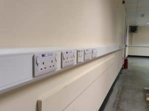 Electrical Socket installation in Dado Trunking