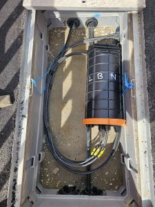 Fibre Optic cable joint in new pit