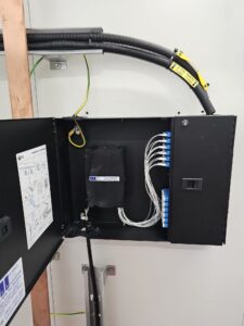 "fibre optic termination panel solar farm installation